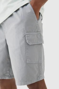 Hot boohooMAN Relaxed Fit Elasticated Waist Cargo Shorts grey