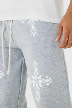 Flash Sale boohooMAN Relaxed Fit Gothic Cross Print Jogger grey marl