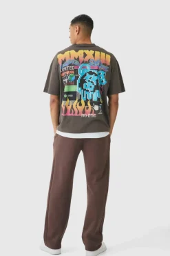 Flash Sale boohooMAN Relaxed Fit Gusset Jogger chocolate