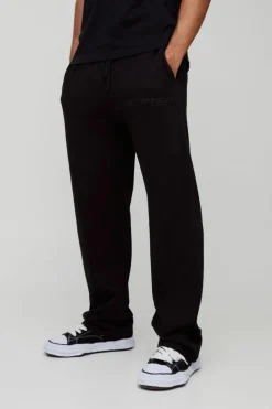 Cheap boohooMAN Relaxed Fit Heavyweight Pintuck Jogger black