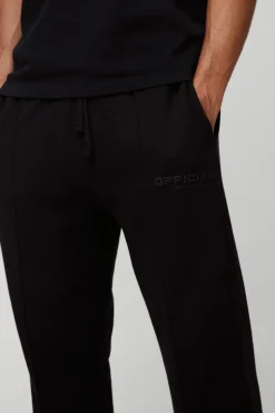 Cheap boohooMAN Relaxed Fit Heavyweight Pintuck Jogger black