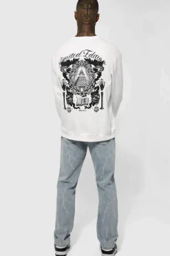 Cheap boohooMAN Relaxed Fit Lightning Jacquard Jeans ice blue