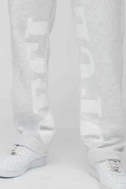 Best Sale boohooMAN Relaxed Fit Ofcl Gusset Jogger grey marl
