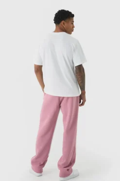 Cheap boohooMAN Relaxed Fit Printed Gusset Jogger lilac
