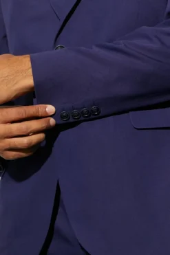Cheap boohooMAN Relaxed Fit Single Breasted Suit Jacket navy