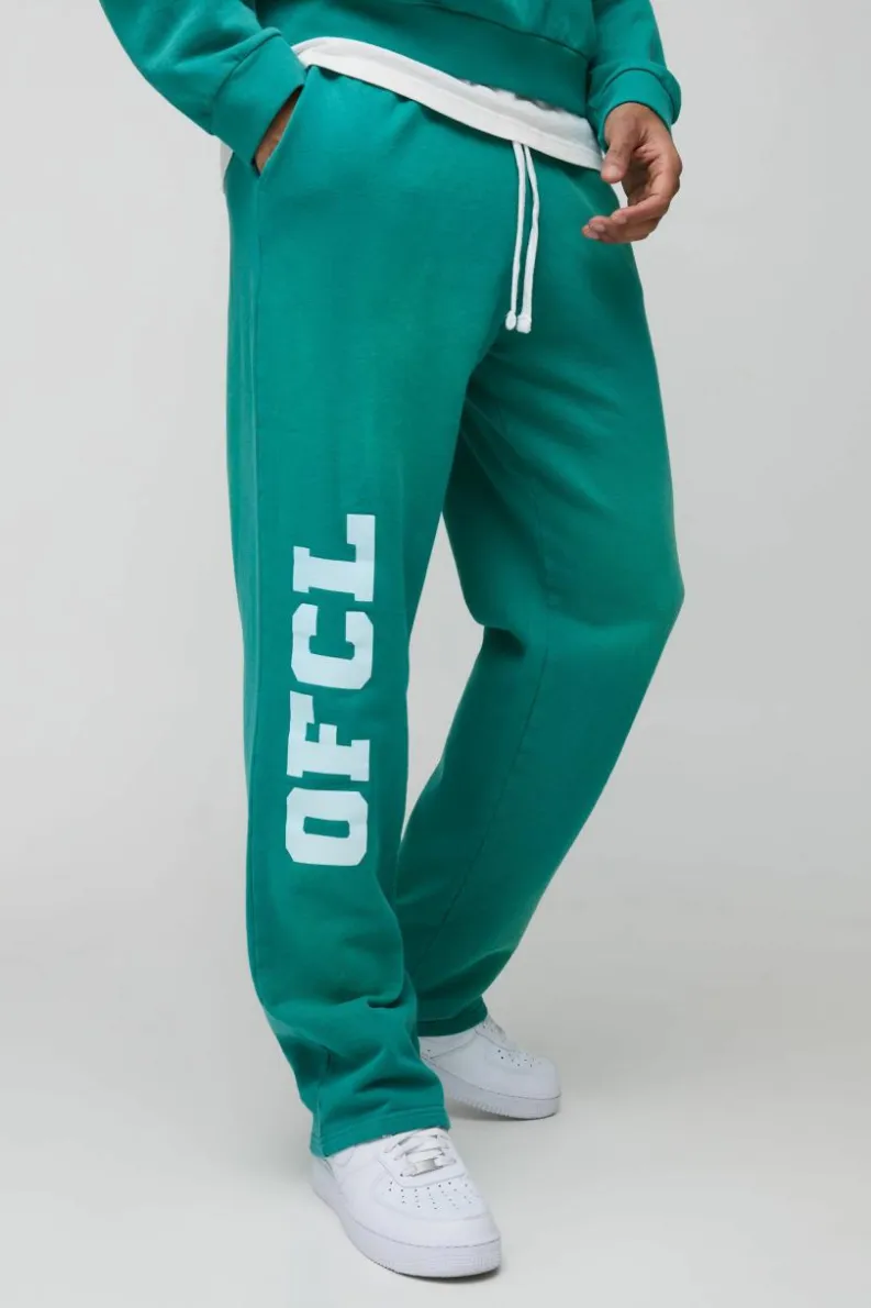 Online boohooMAN Relaxed Fit Spray Wash Ofcl Printed Jogger green