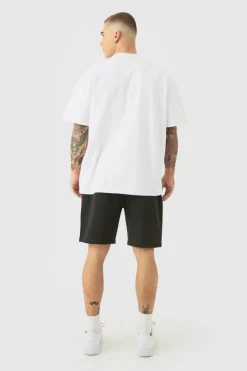Flash Sale boohooMAN Relaxed Fit Super Heavyweight Jersey Short black