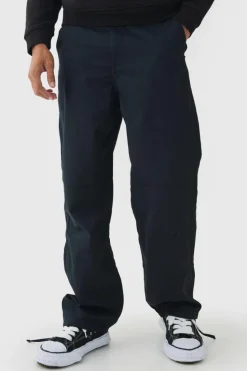 Flash Sale boohooMAN Relaxed Fit Textured Ripstop Trousers black