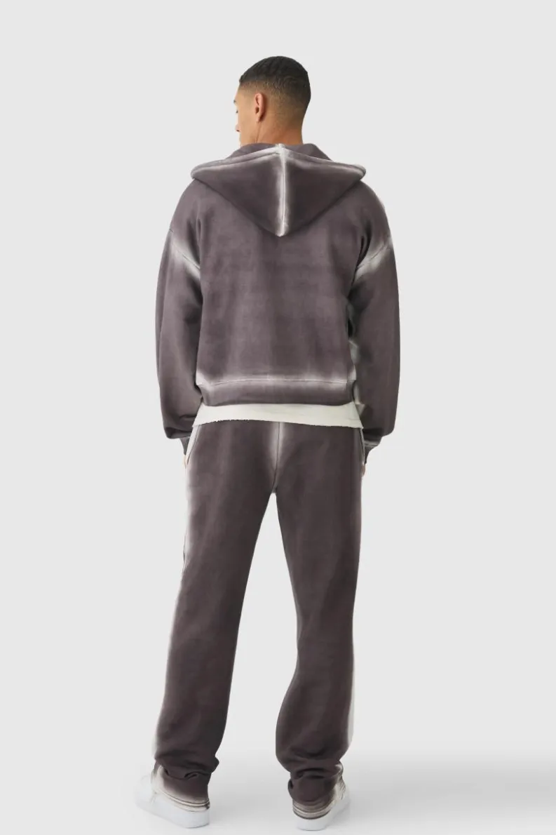 Online boohooMAN Relaxed Fit Washed Seam Joggers stone