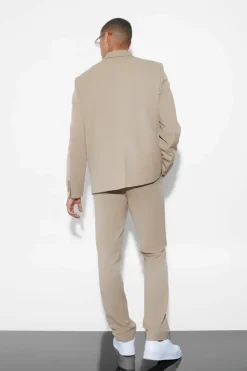Discount boohoo Relaxed Fit Wrap Suit camel
