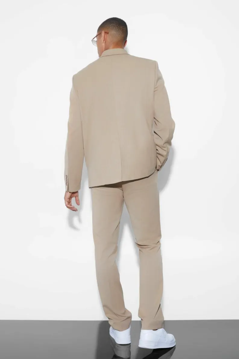 Discount boohoo Relaxed Fit Wrap Suit camel