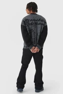 Outlet boohooMAN Relaxed Flared Carpenter Paint Splatter Trousers black