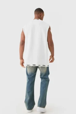 Best Sale boohooMAN Relaxed Flare Rigid Knee Rip Tinted Denim Jean green