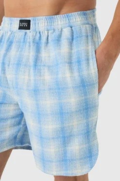 Hot boohooMAN Relaxed Lounge Shorts blue