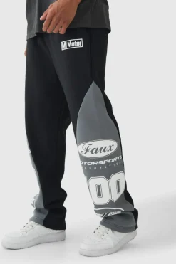 Fashion boohooMAN Relaxed Moto High Gusset Jogger black