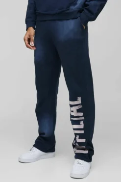 Best boohooMAN Relaxed Official Washed Distressed Pocket Jogger navy