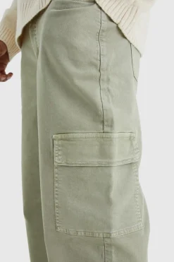 Flash Sale boohooMAN Relaxed Overdye Cargo Trouser olive