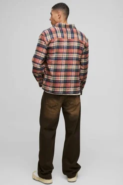 Clearance boohooMAN Relaxed Rigid Extreme Washed Jeans tan