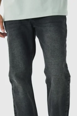Clearance boohooMAN Relaxed Rigid Jean In washed black