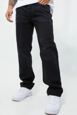 Store boohooMAN Relaxed Rigid Jeans charcoal