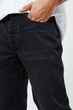 Store boohooMAN Relaxed Rigid Jeans charcoal
