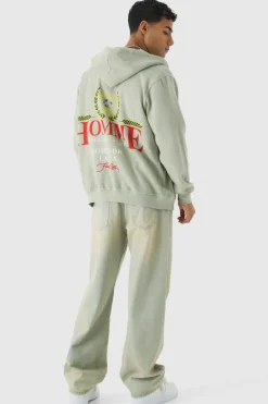Flash Sale boohooMAN Relaxed Rigid Paint Splatter Denim Jeans ecru
