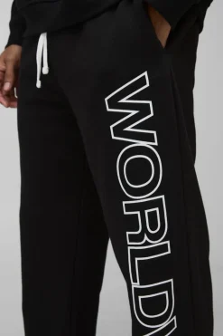 Best Sale boohooMAN Relaxed Worldwide Joggers black