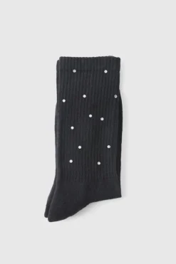 Outlet boohooMAN Rhinestone Socks black