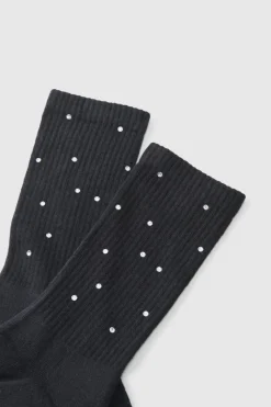Outlet boohooMAN Rhinestone Socks black
