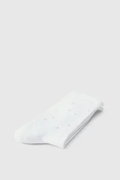 Flash Sale boohooMAN Rhinestone Socks white