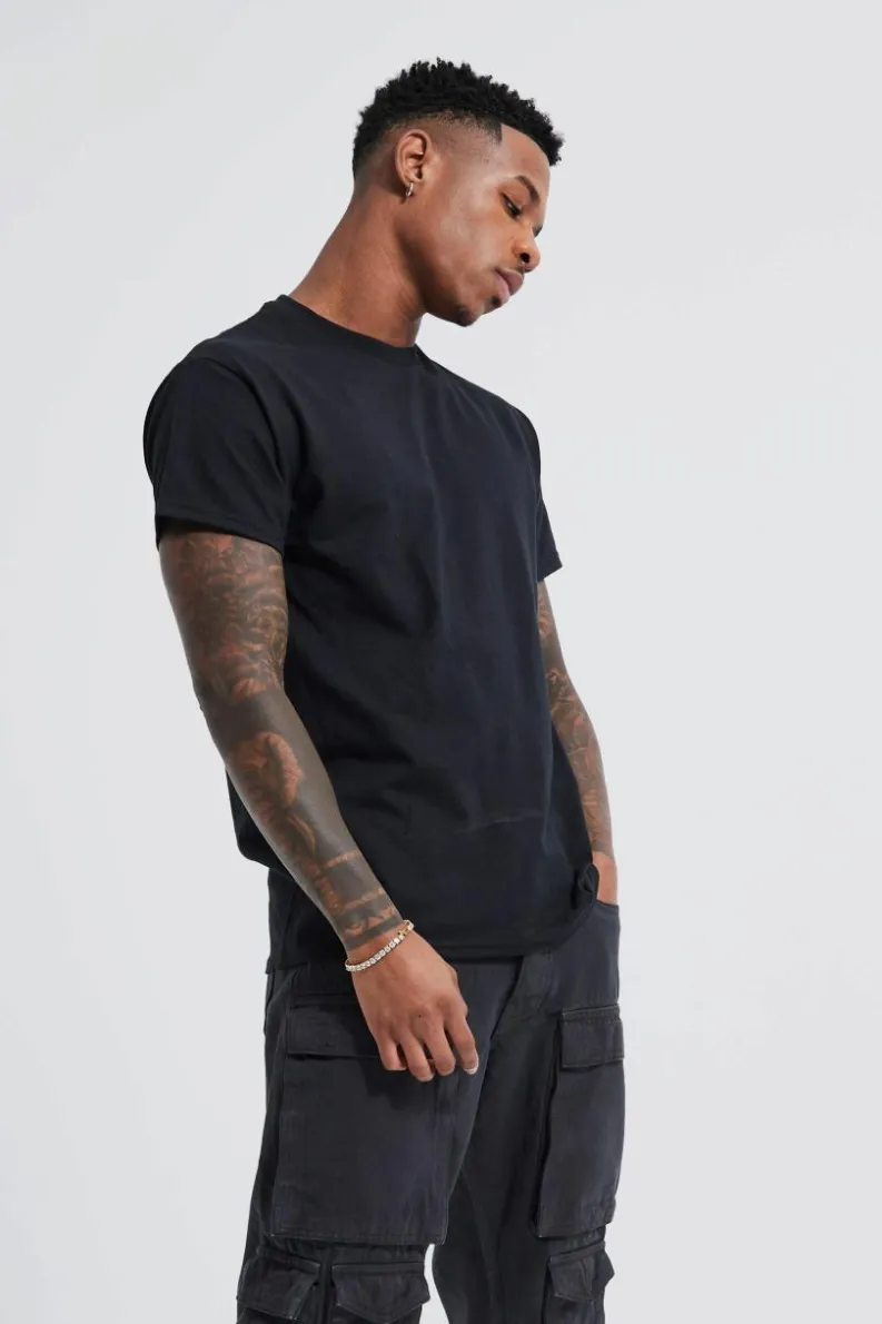 Online boohooMAN Rose Graphic T-shirt black