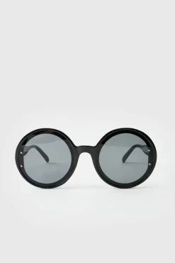 Cheap boohooMAN Round Plastic Sunglasses black