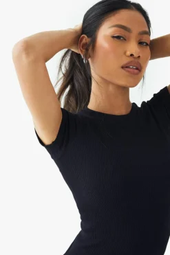 New boohoo SEAMLESS CONTOUR RIBBED SET charcoal