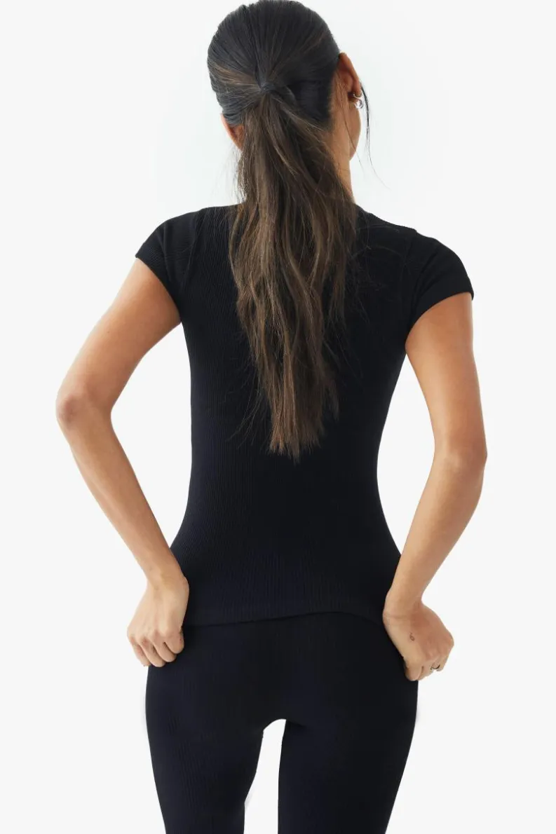 New boohoo SEAMLESS CONTOUR RIBBED SET charcoal