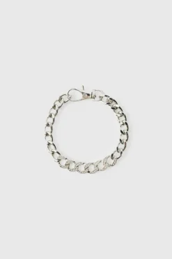 Clearance boohooMAN Semi Iced Bracelet silver