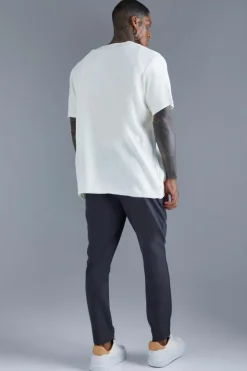 Flash Sale boohooMAN Short Sleeve Knitted Pleated Revere Shirt ecru