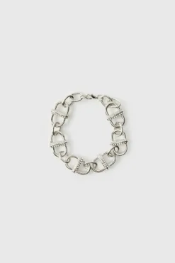 Best boohooMAN Bracelet with Iced Links silver