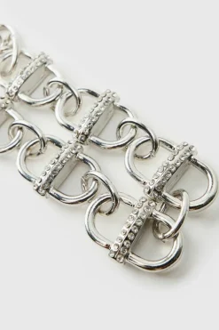 Best boohooMAN Bracelet with Iced Links silver