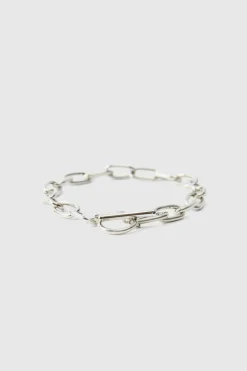 Shop boohooMAN Chain Bracelet silver