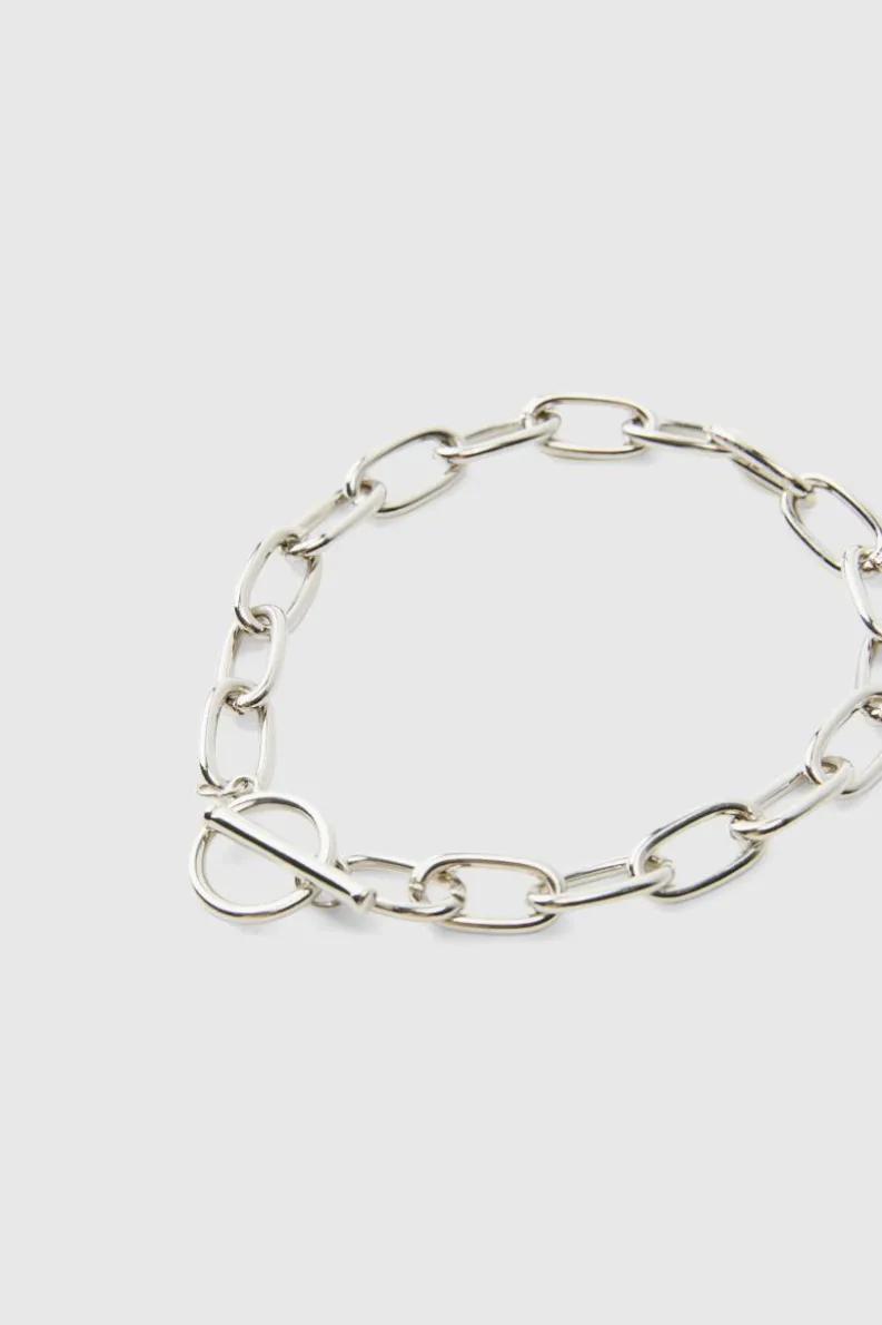 Shop boohooMAN Chain Bracelet silver
