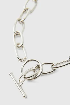Shop boohooMAN Chain Bracelet silver