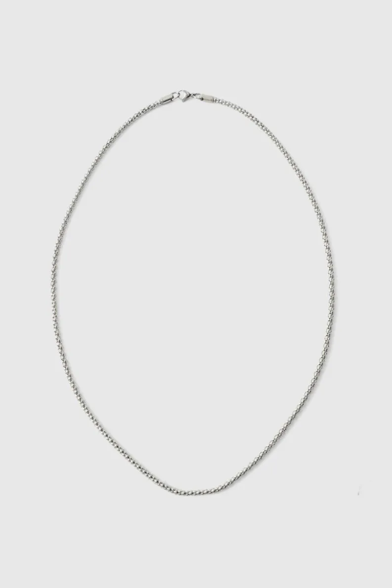 Best boohooMAN Rope Chain Necklace silver