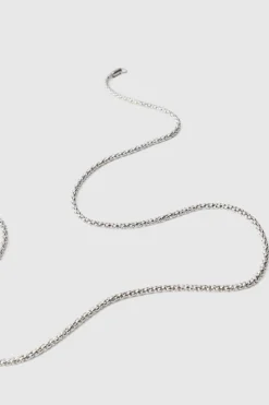 Best boohooMAN Rope Chain Necklace silver