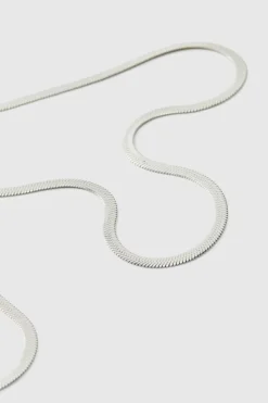 Hot boohooMAN Zip Necklace silver