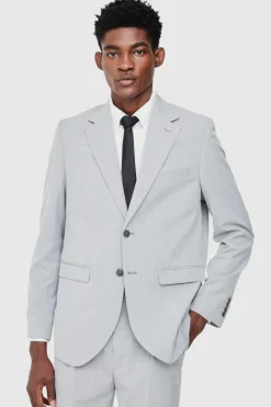 Cheap boohooMAN Single Breasted Straight Fit Suit Jacket grey