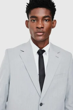 Cheap boohooMAN Single Breasted Straight Fit Suit Jacket grey