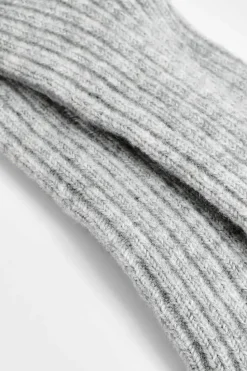 Discount boohoo Single Grey Knitted Thick Ribbed Sock charcoal