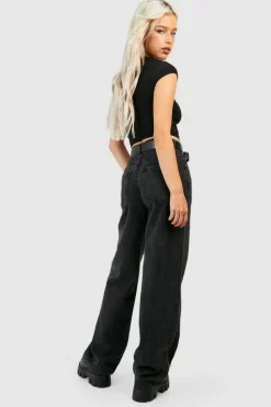 Fashion boohoo Skater Jeans washed black