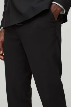 Best boohooMAN Skinny Cropped Suit Trousers black