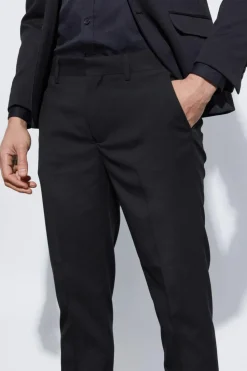 Best boohooMAN Skinny Cropped Suit Trousers black